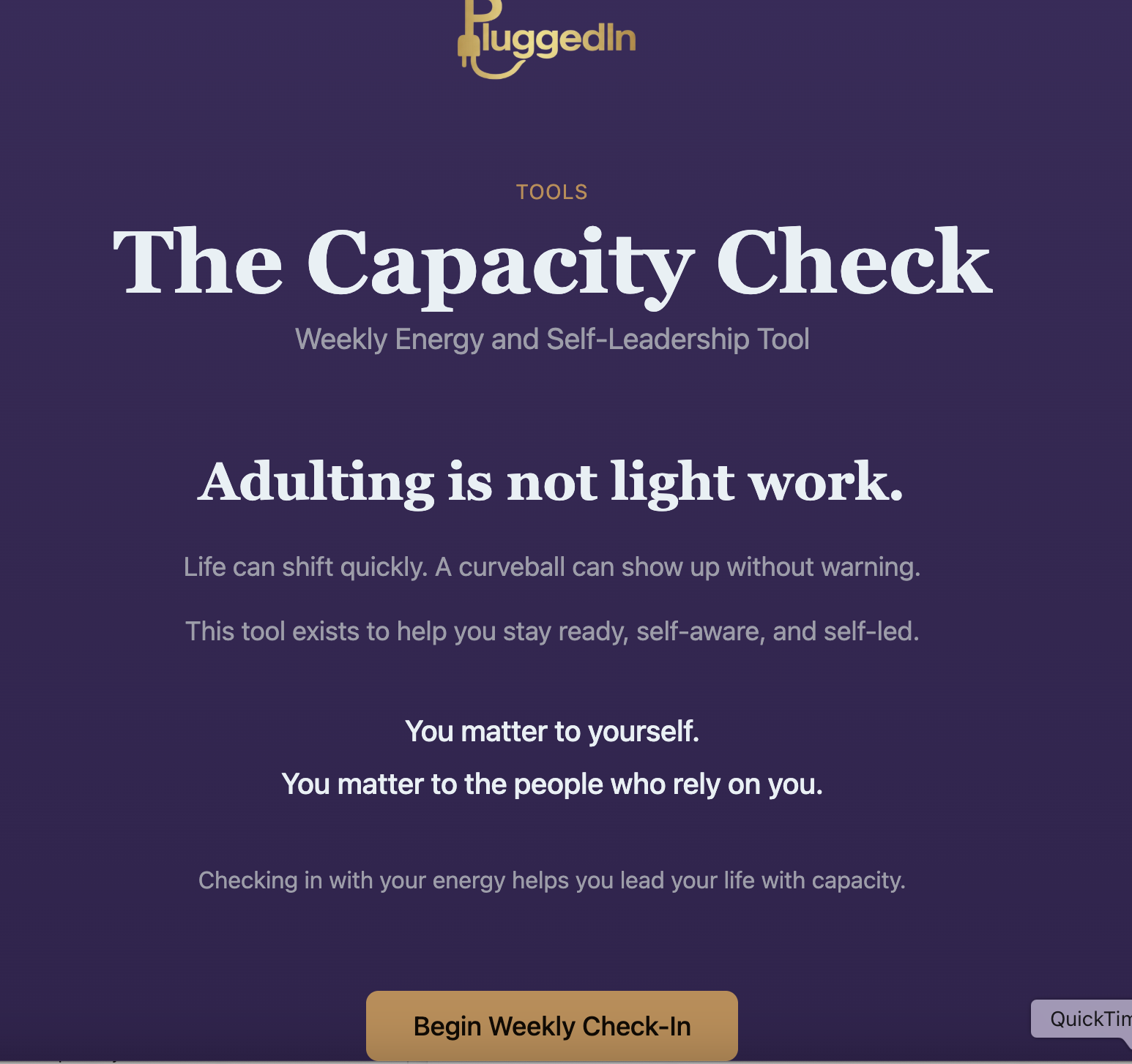 The Capacity Check Tool 